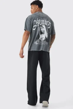 boohooMAN Drawcord Waist Split Hem Straight Leg Trousers | UK| Suits & Tailoring|Trousers