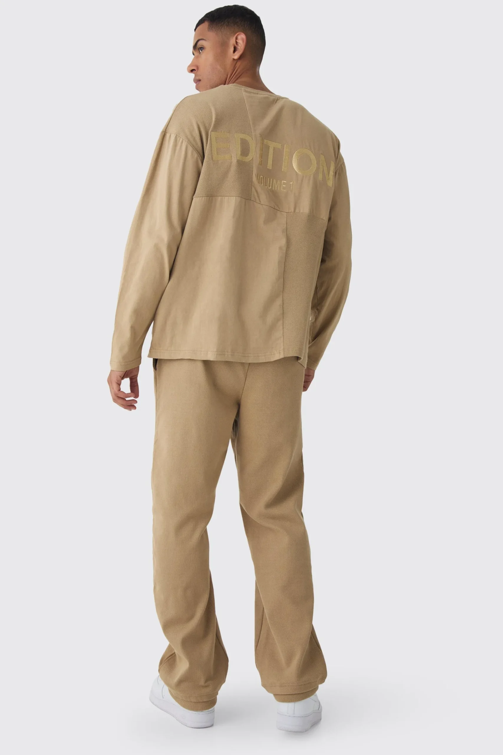 EDITION Heavyweight Ribbed Panelled T-shirt | UK^boohooMAN Discount