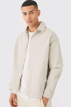 boohooMAN EDITION Heavyweight Twill Embroidered Coach Jacket | UK| Coats & Jackets