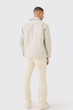 boohooMAN EDITION Heavyweight Twill Embroidered Coach Jacket | UK| Coats & Jackets