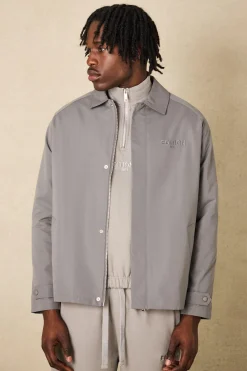 boohooMAN EDITION Heavyweight Twill Embroidered Coach Jacket | UK| Coats & Jackets