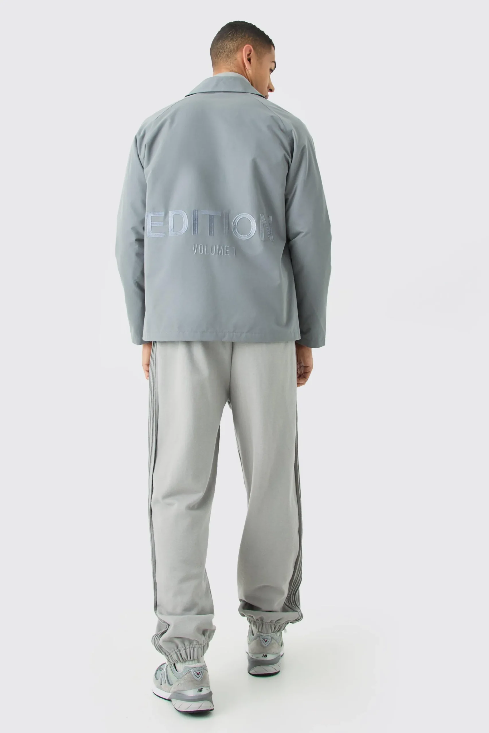 boohooMAN EDITION Heavyweight Twill Embroidered Coach Jacket | UK| Coats & Jackets