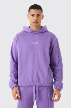 boohooMAN EDITION Oversized Boxy Heavyweight Hoodie | UK| Hoodies & Sweatshirts