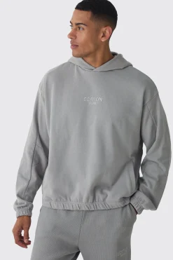 boohooMAN EDITION Oversized Boxy Heavyweight Hoodie | UK| Hoodies & Sweatshirts