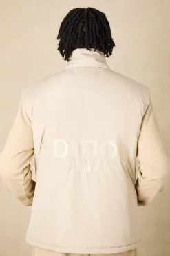 boohooMAN EDITION Oversized Funnel Neck Padded Gilet | UK| Coats & Jackets