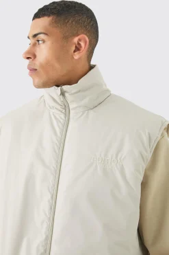 boohooMAN EDITION Oversized Funnel Neck Padded Gilet | UK| Coats & Jackets
