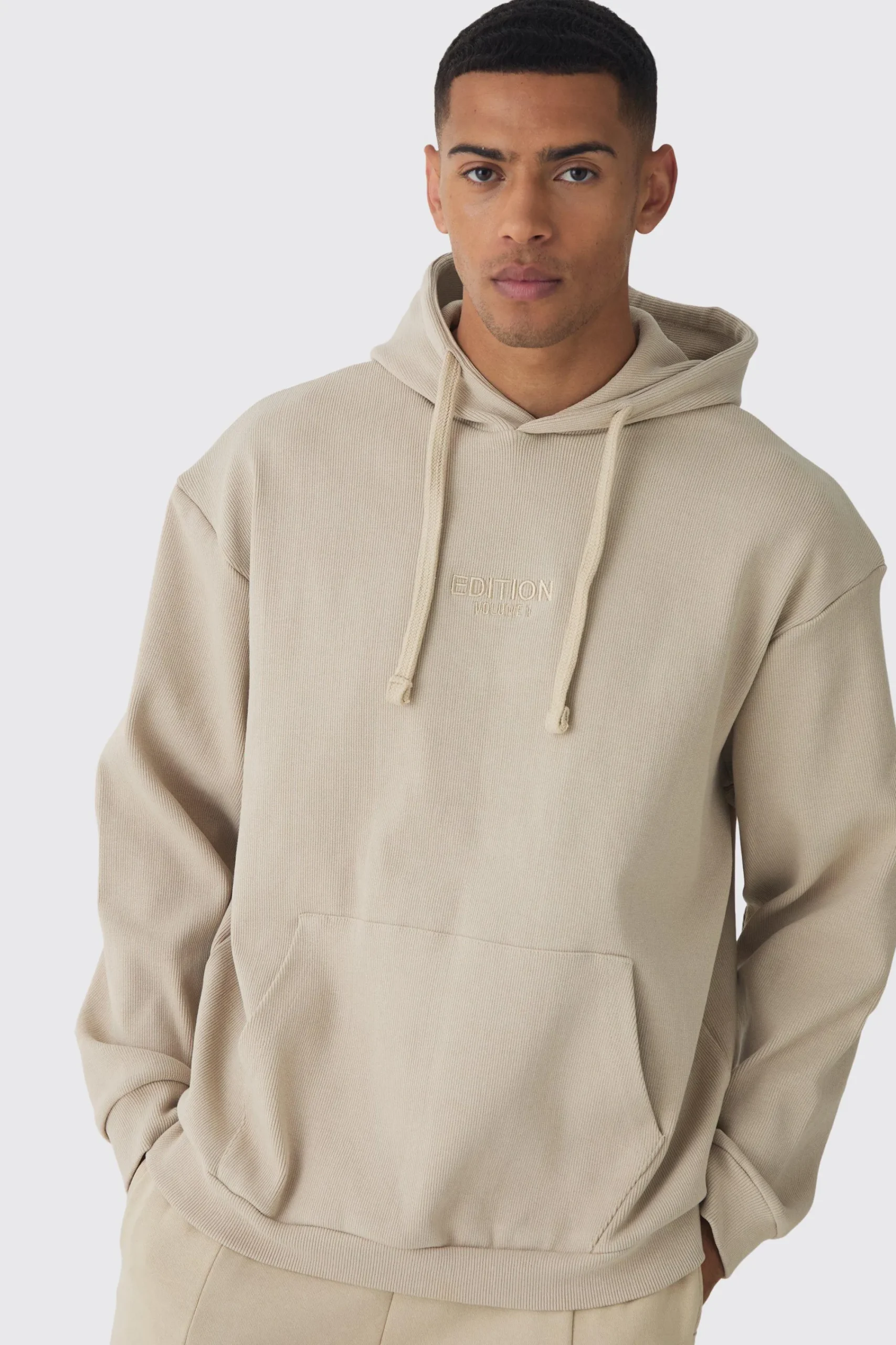 boohooMAN EDITION Oversized Heavyweight Ribbed Hoodie | UK| Hoodies & Sweatshirts