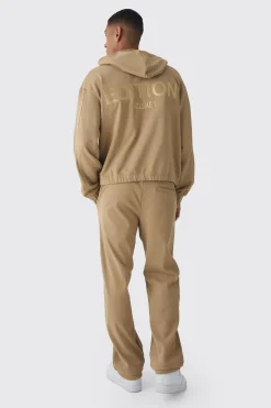 boohooMAN EDITION Straight Fit Ribbed Heavyweight Split Hem Jogger | UK| Joggers