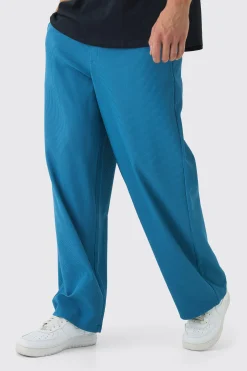 boohooMAN Elastic Waist Baggy Fit Contrast Drawcord Pleated Trouser | UK| Trousers