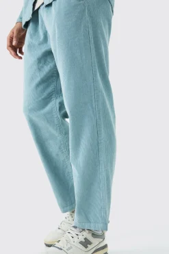 boohooMAN Elastic Waist Skate Cord Trouser In | UK| Trousers
