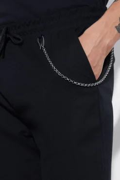 boohooMAN Elastic Waist Smart Trouser With Chain Detail | UK| Suits & Tailoring|Trousers