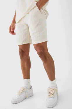 boohooMAN Elastic Waist Textured Comfort Short | UK| Sets & Co-Ords