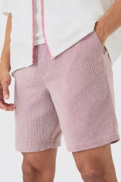 boohooMAN Elastic Waist Textured Comfort Short | UK| Sets & Co-Ords