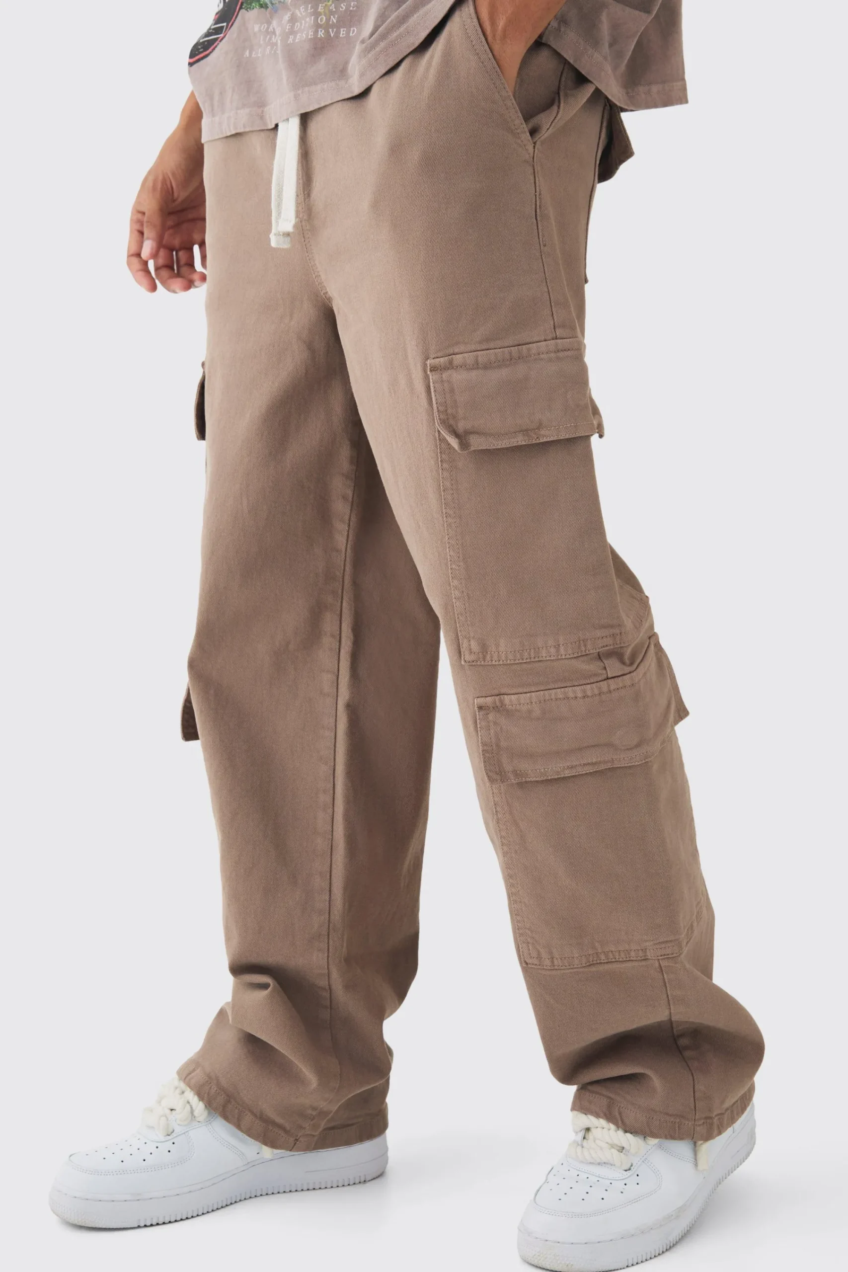 boohooMAN Elasticated Baggy Fit Multi Cargo Trousers | UK| Trousers|Cargos