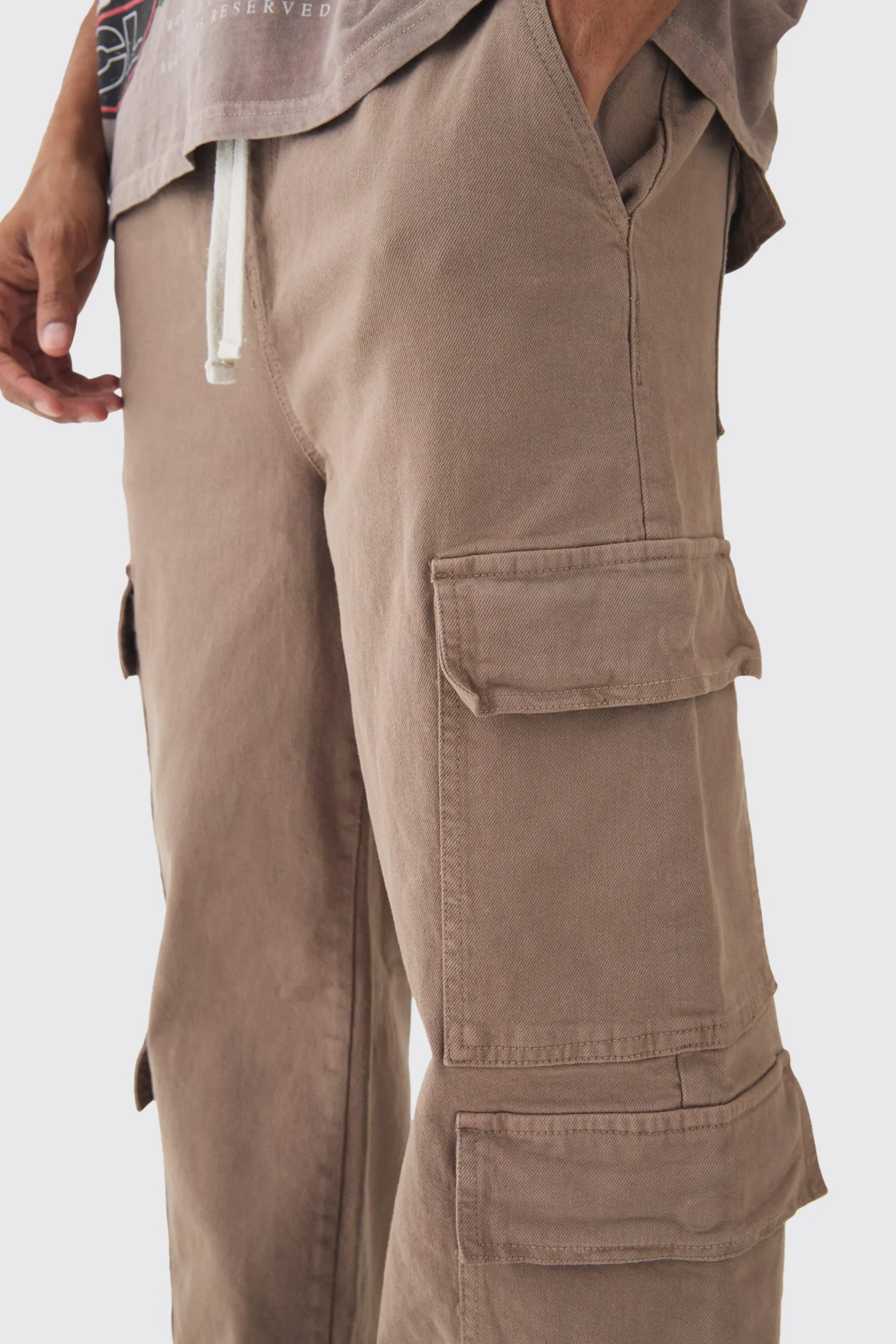boohooMAN Elasticated Baggy Fit Multi Cargo Trousers | UK| Trousers|Cargos