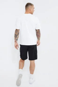 boohooMAN Elasticated Relaxed Cargo Stretch Short | UK| Shorts