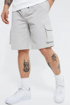 boohooMAN Elasticated Relaxed Cargo Stretch Short | UK| Shorts