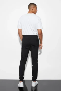 boohooMAN Elasticated Slim Cuff Trouser | UK| Suits & Tailoring|Trousers