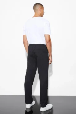 boohooMAN Elasticated Straight Leg Split Hem Trouser | UK| Suits & Tailoring|Trousers