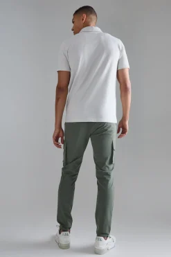 boohooMAN Elasticated Technical Stretch Skinny Cargo Trouser | UK| Trousers|Cargos