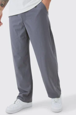 boohooMAN Elasticated Technical Stretch Relaxed Cropped Trouser | UK| Trousers