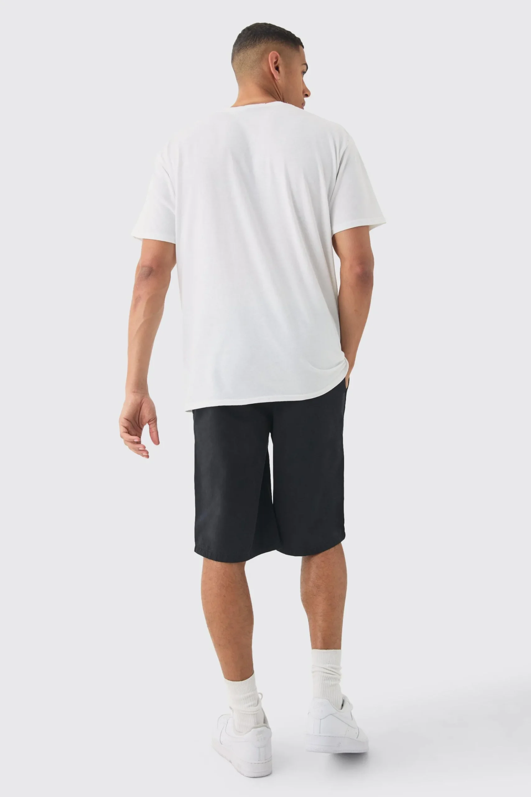 boohooMAN Elasticated Waist Applique Jorts | UK| Shorts