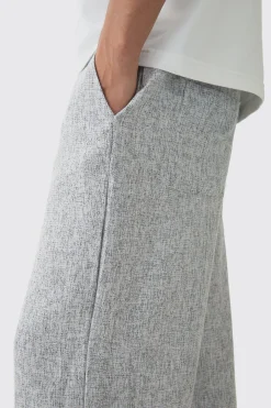 boohooMAN Elasticated Waist Baggy Textured Rope Drawcord Trousers | UK| Trousers