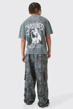 boohooMAN Elasticated Waist Camo Parachute Cargo Trousers | UK| Trousers|Cargos