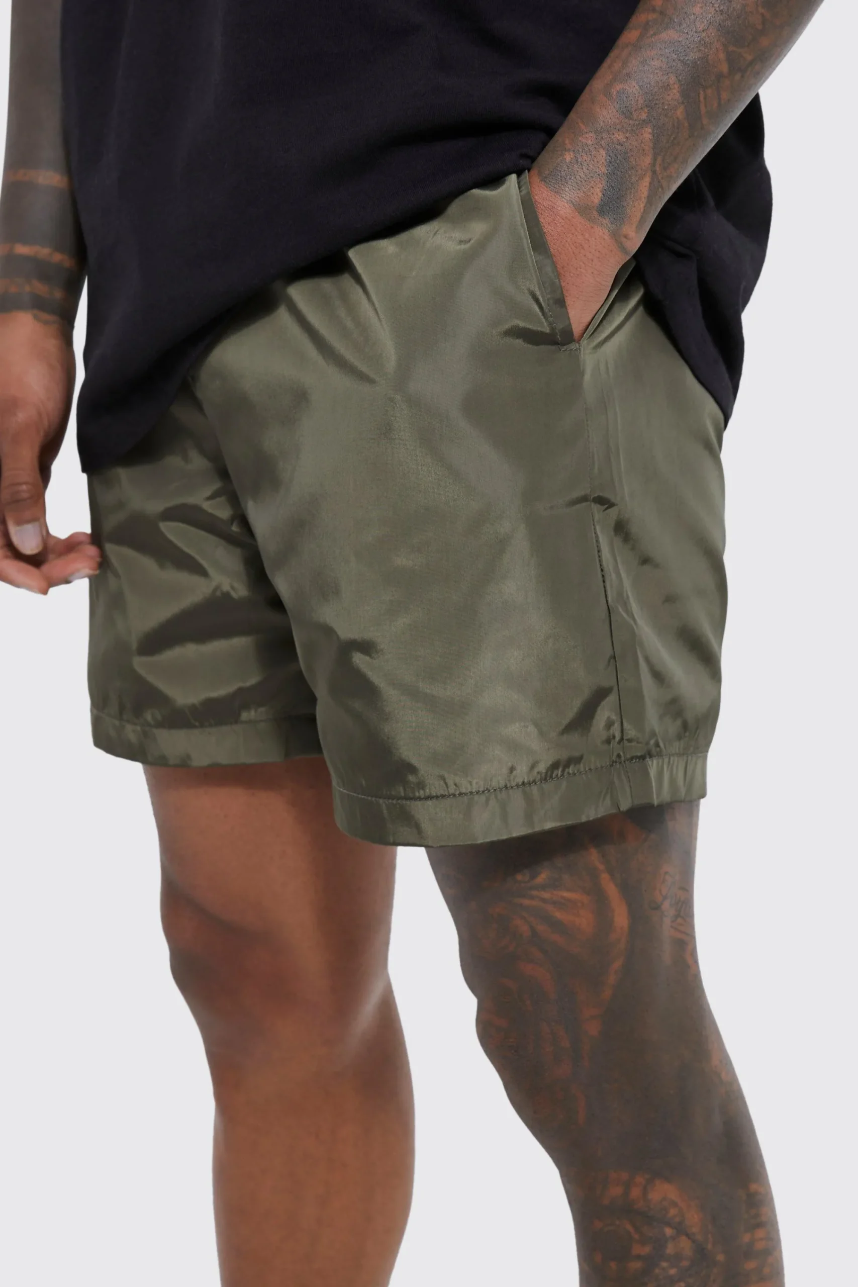 boohooMAN Elasticated Waist Comfort Nylon Short | UK| Shorts