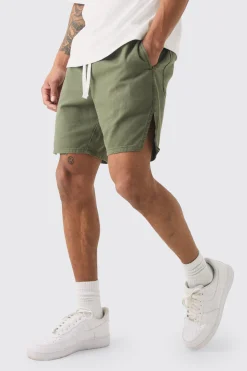 boohooMAN Elasticated Waist Contrast Drawcord Split Hem Shorts | UK| Shorts