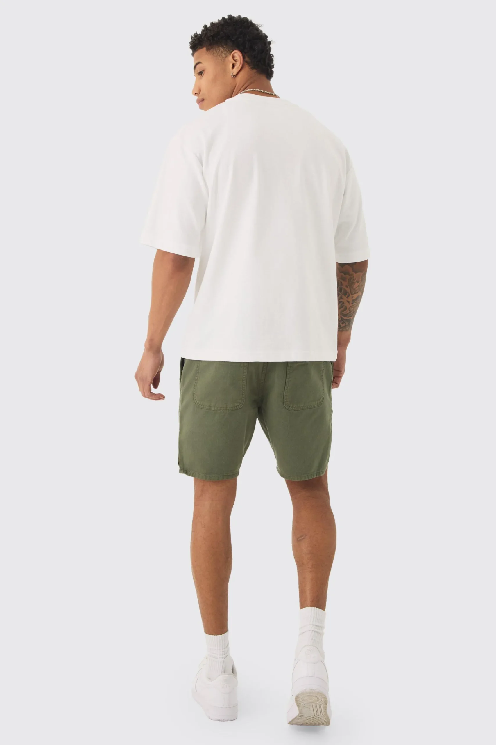 boohooMAN Elasticated Waist Contrast Drawcord Split Hem Shorts | UK| Shorts