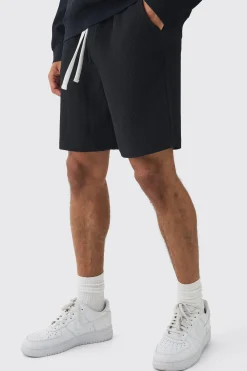 boohooMAN Elasticated Waist Contrast Drawcord Pleated Short | UK| Shorts