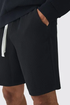 boohooMAN Elasticated Waist Contrast Drawcord Pleated Short | UK| Shorts