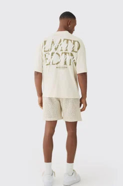 boohooMAN Elasticated Waist Crochet Bermuda Shorts | UK| Shorts