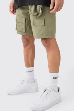 boohooMAN Elasticated Waist Detachable Bag Multi Cargo Pocket Shorts | UK| Shorts