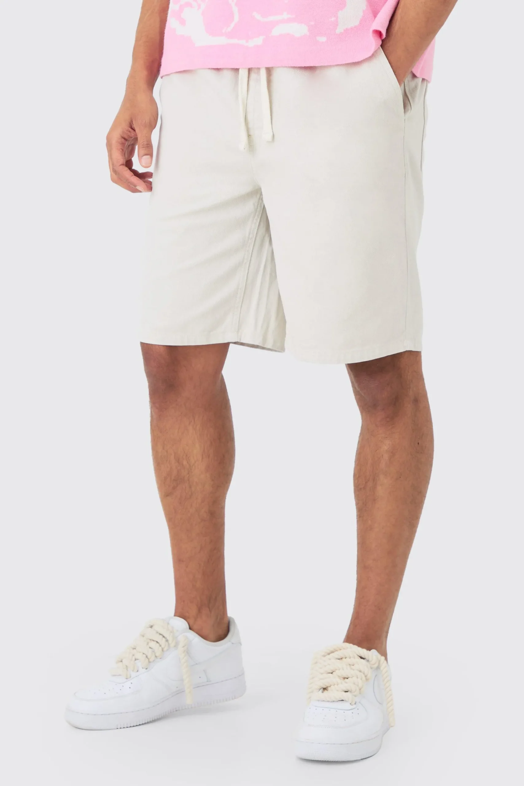 boohooMAN Elasticated Waist Drawcord Detail Relaxed Fit Shorts In | UK| Shorts