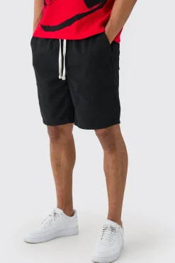 boohooMAN Elasticated Waist Drawcord Detail Relaxed Fit Shorts In | UK| Shorts