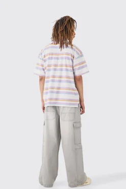 boohooMAN Elasticated Waist Extreme Wide Fit Cargo Jeans In | UK| Trousers|Jeans