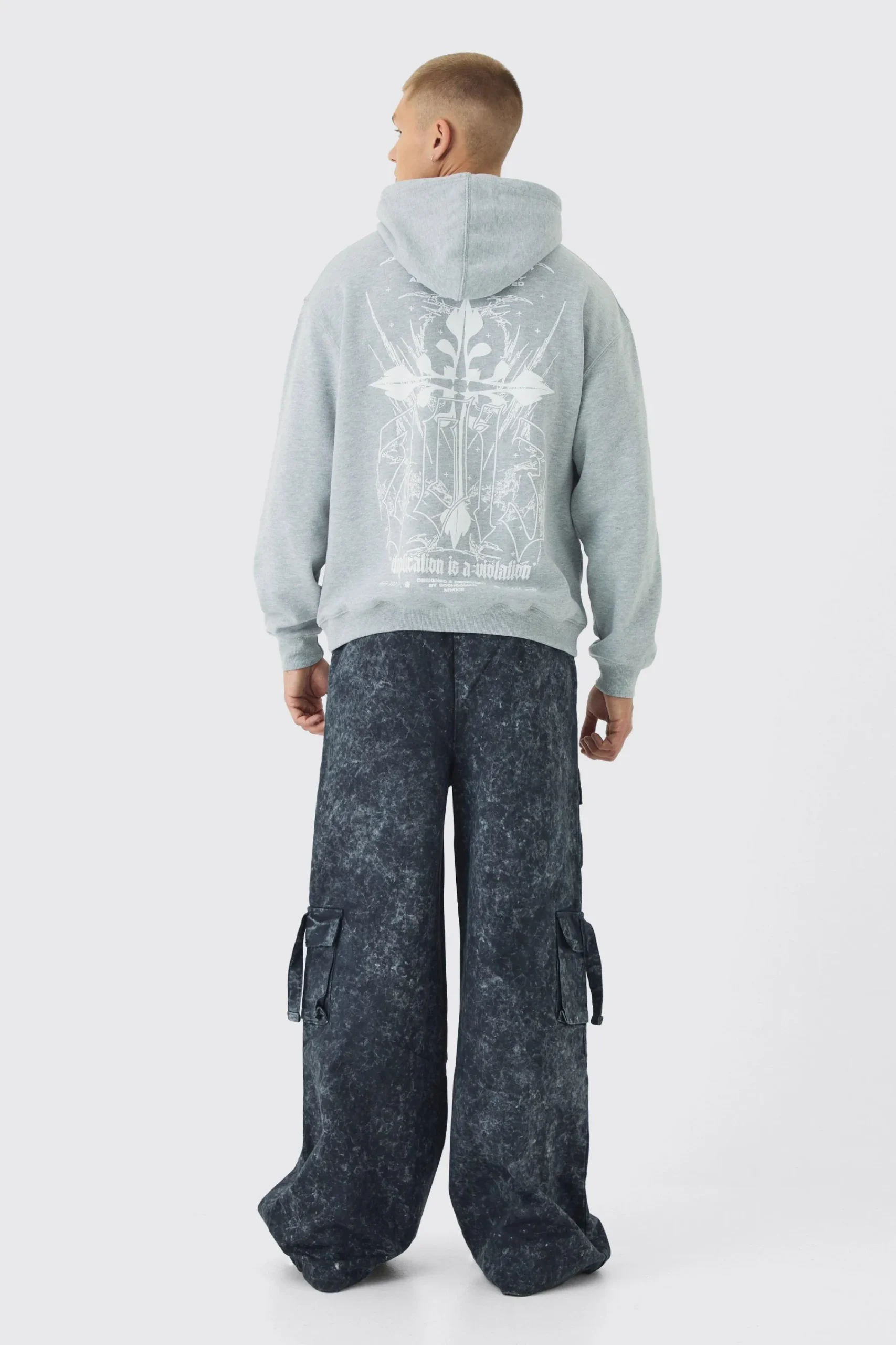 boohooMAN Elasticated Waist Extreme Baggy Heavyweight Washed Multi Cargo Trousers | UK| Trousers|Cargos