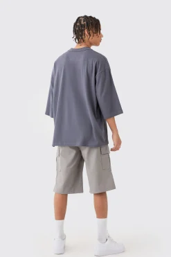 boohooMAN Elasticated Waist Relaxed Fit Longer Length Cargo Shorts | UK| Shorts