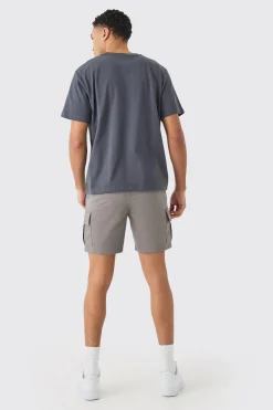 boohooMAN Elasticated Waist Slim Fit Cargo Shorts | UK| Shorts