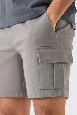 boohooMAN Elasticated Waist Slim Fit Cargo Shorts | UK| Shorts