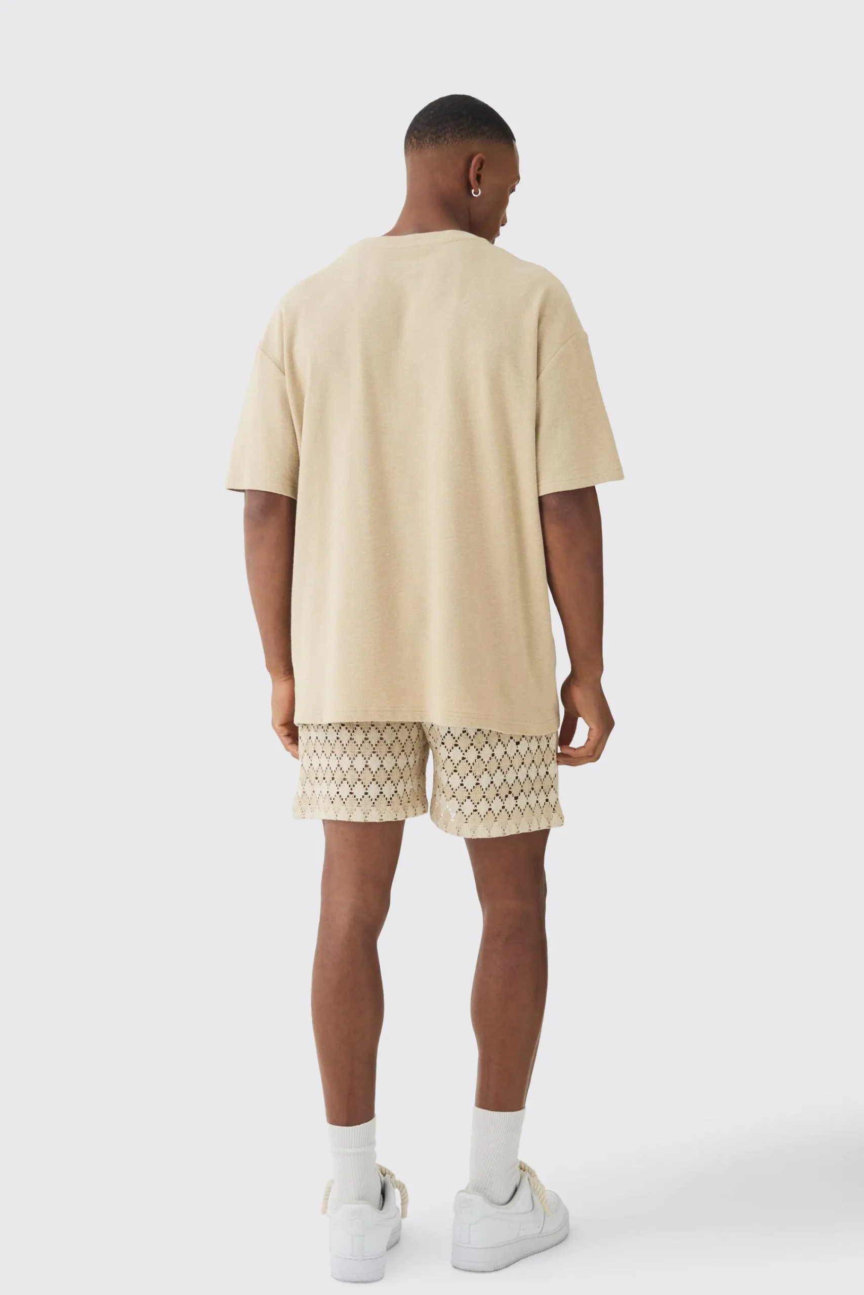 boohooMAN Elasticated Waist Jacquard Bermuda Shorts | UK| Shorts