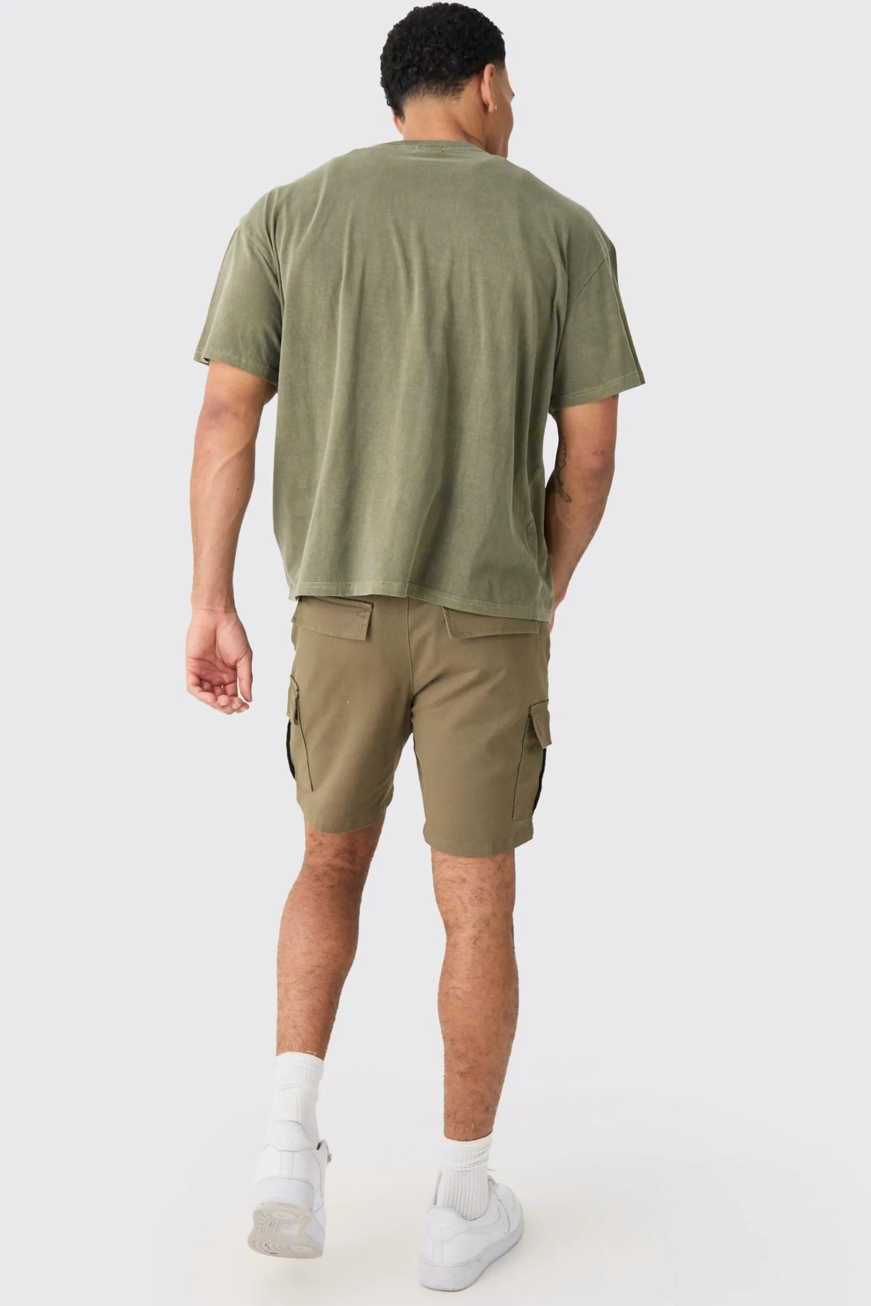 boohooMAN Elasticated Waist Slim Fit Cargo Shorts | UK| Shorts