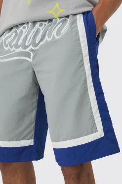 boohooMAN Elasticated Waist Limited Relaxed Longline Shell Panel Shorts | UK| Shorts