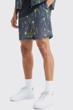 boohooMAN Elasticated Waist Mesh Scuba Graphic Shorts | UK| Shorts