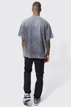 boohooMAN Elasticated Waist Multi Pocket Zip Cargo Trouser | UK| Trousers|Cargos