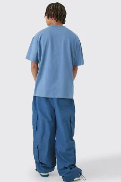 boohooMAN Elasticated Waist Multi Pocket Parachute Trousers | UK| Trousers