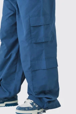 boohooMAN Elasticated Waist Multi Pocket Parachute Trousers | UK| Trousers