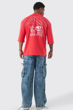 boohooMAN Elasticated Waist Parachute Acid Wash Cargo Jeans | UK| Trousers|Jeans